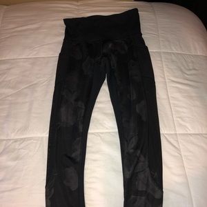 Lululemon Floral Pattern/ Mesh Legging